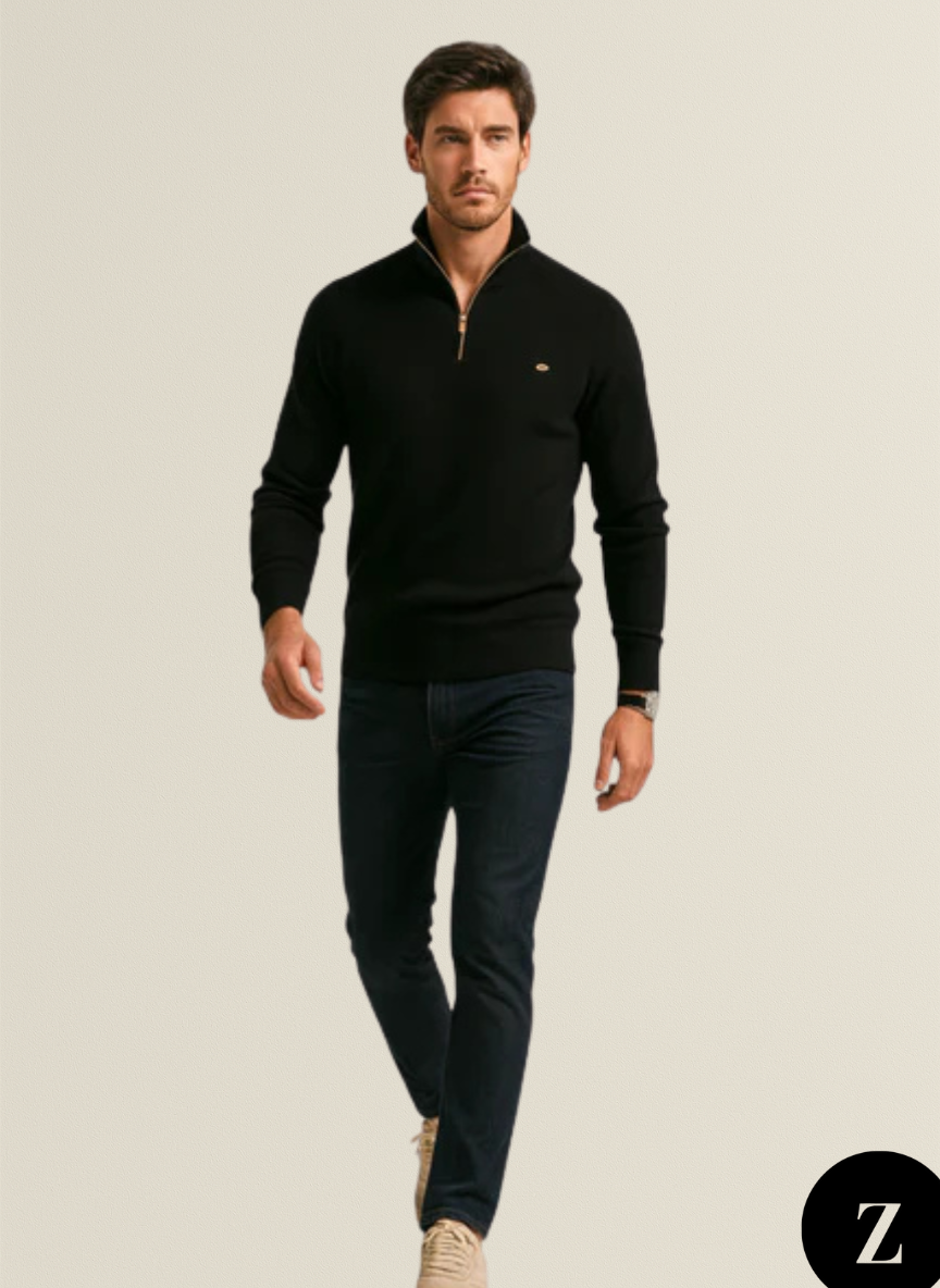 Men’s Half-Zip Sweater - Model Bennett