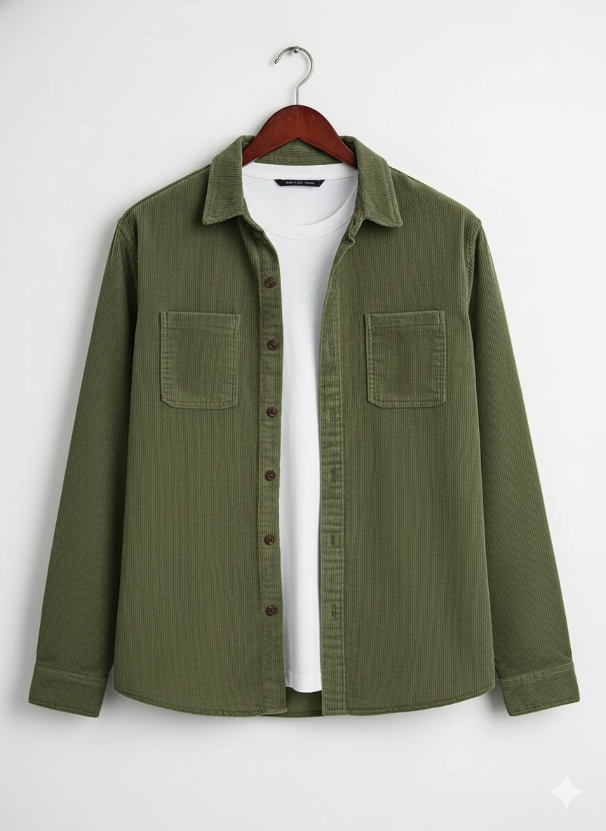 Corduroy Shirt For Men - Model Chester