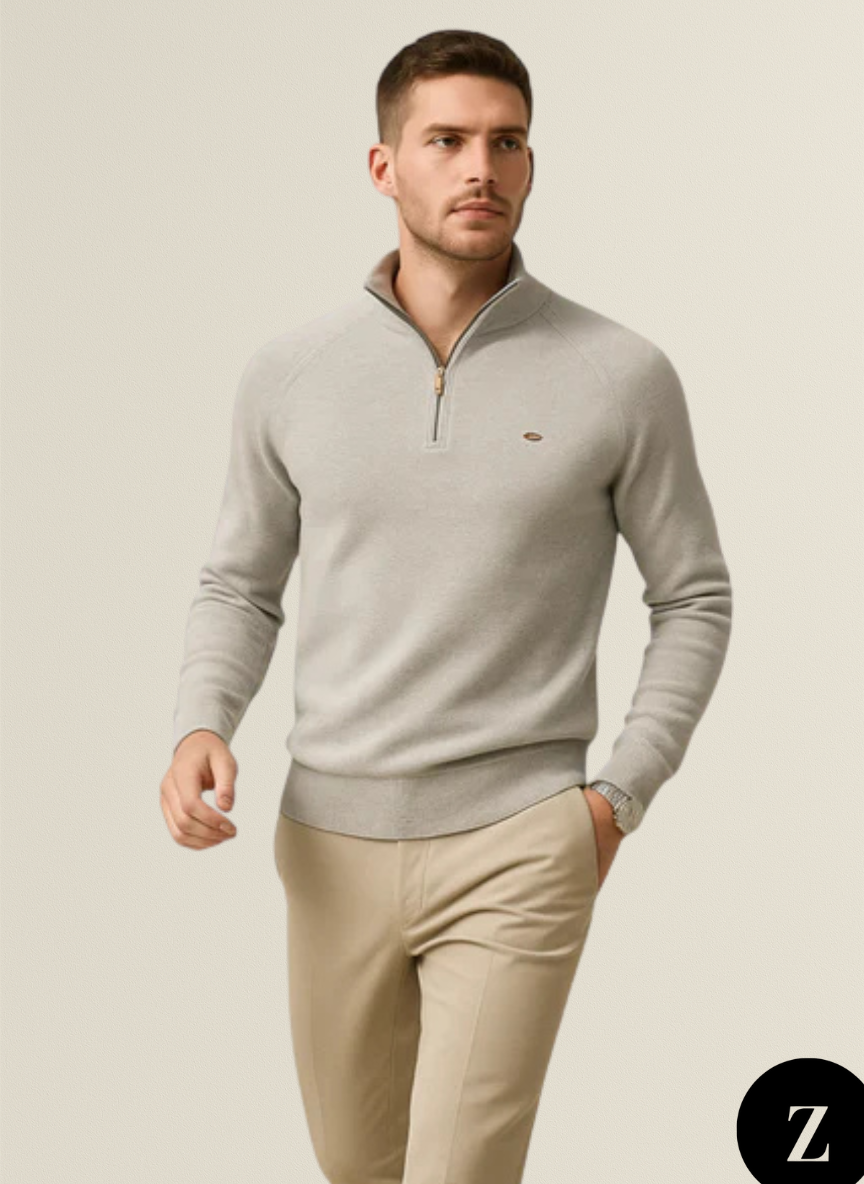 Men’s Half-Zip Sweater - Model Bennett