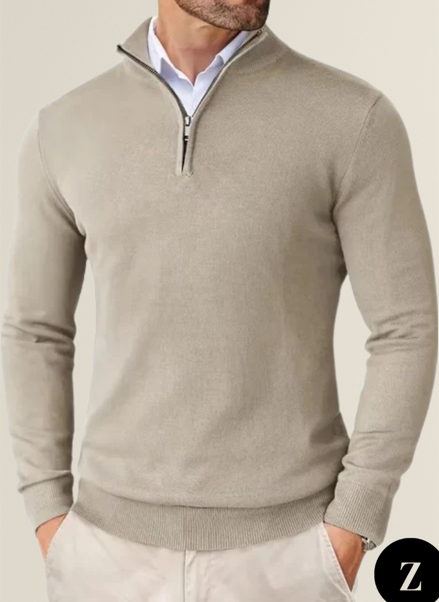 Men's Half Zip Sweater - Model Pembroke