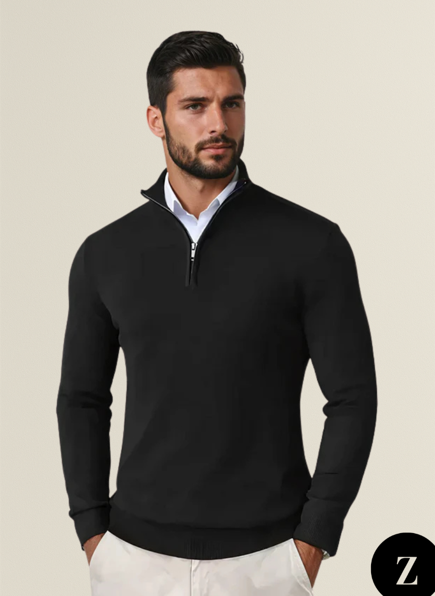 Men's Half Zip Sweater - Model Pembroke