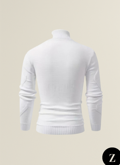 Men's Wool Turtleneck Sweater - Model Vicenzo