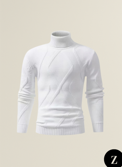Men's Wool Turtleneck Sweater - Model Vicenzo