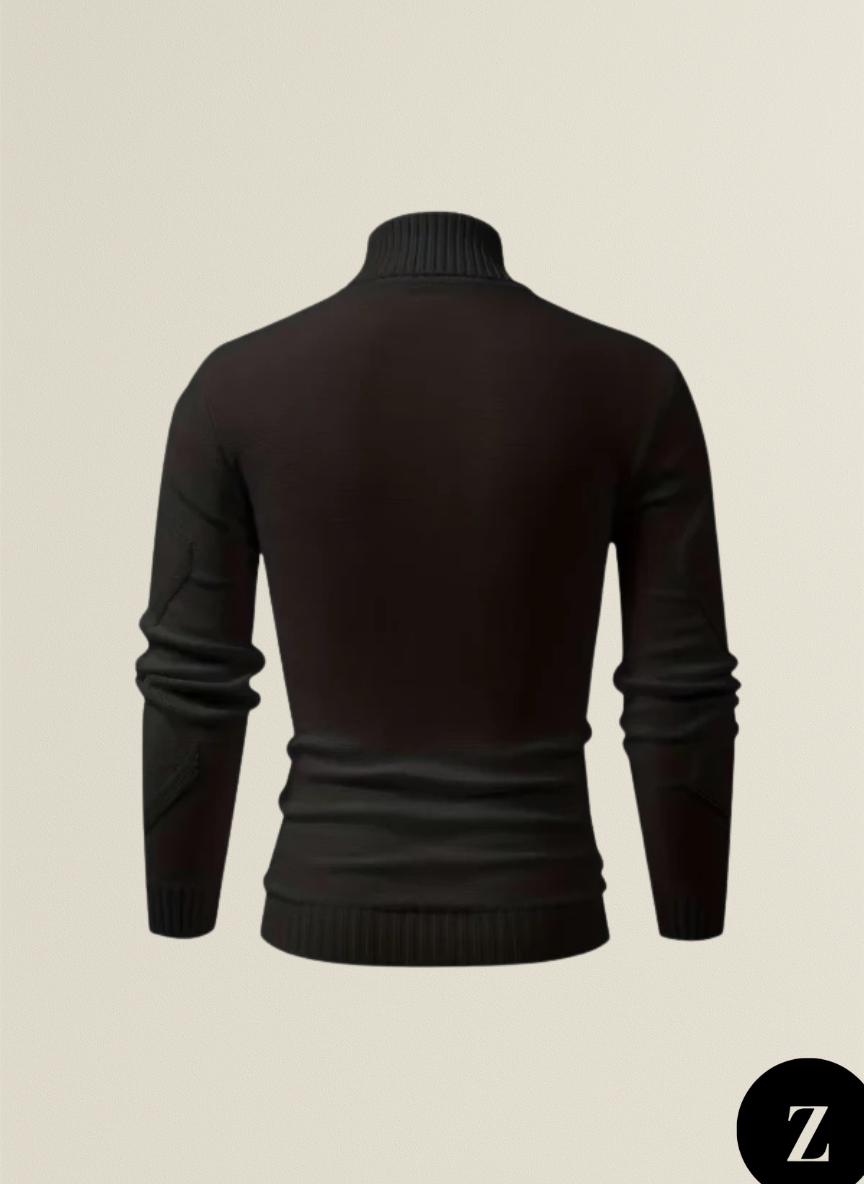 Men's Wool Turtleneck Sweater - Model Vicenzo