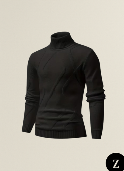 Men's Wool Turtleneck Sweater - Model Vicenzo