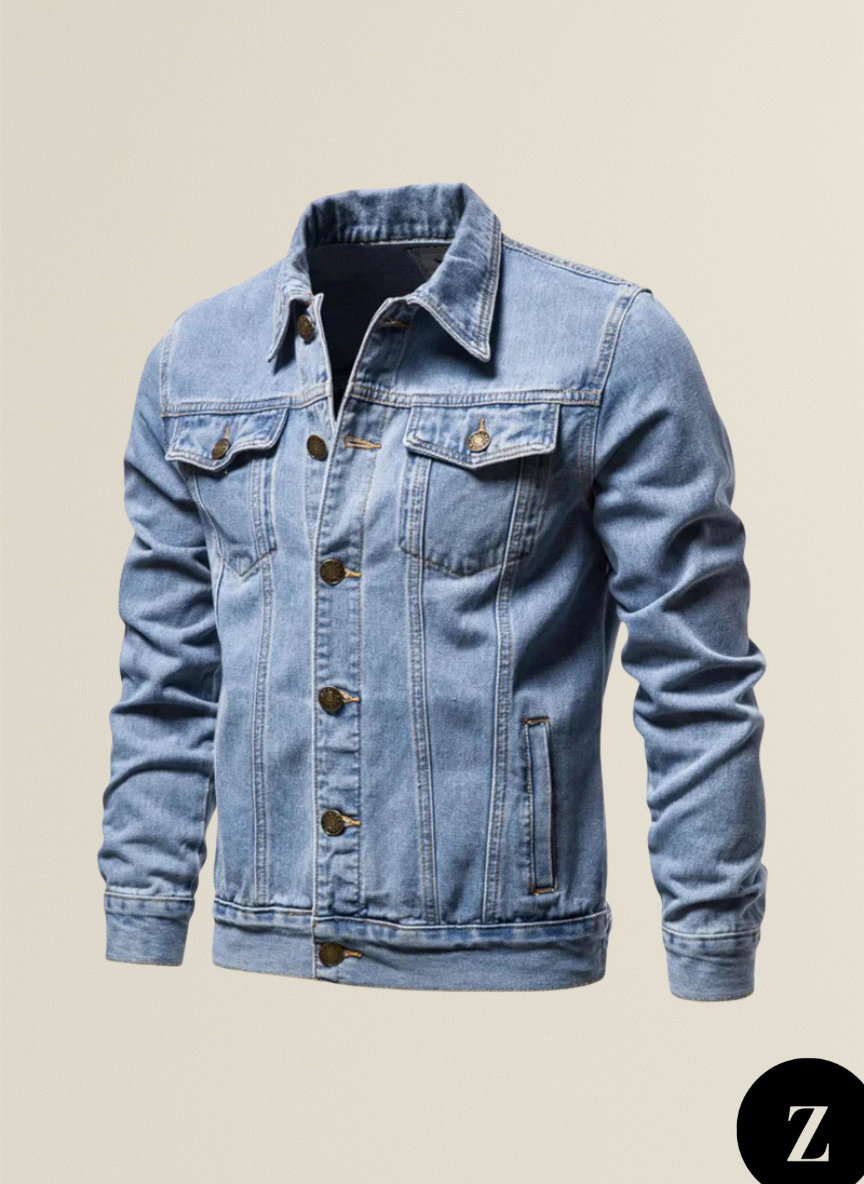 Men's Denim Jacket Polo - Model Dustin