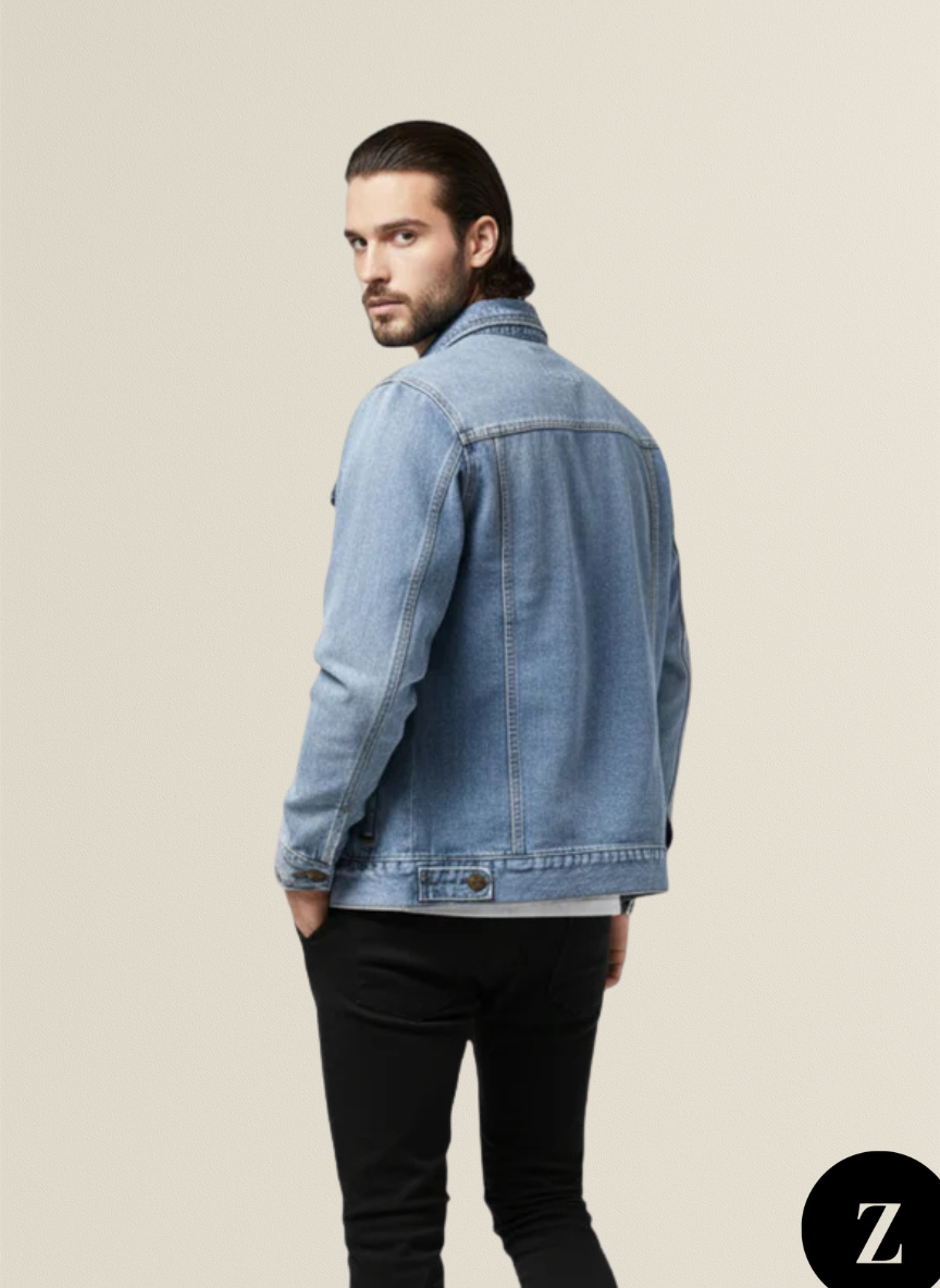 Men's Denim Jacket Polo - Model Dustin
