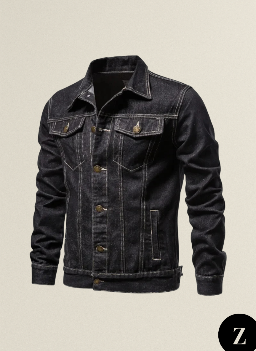 Men's Denim Jacket Polo - Model Dustin