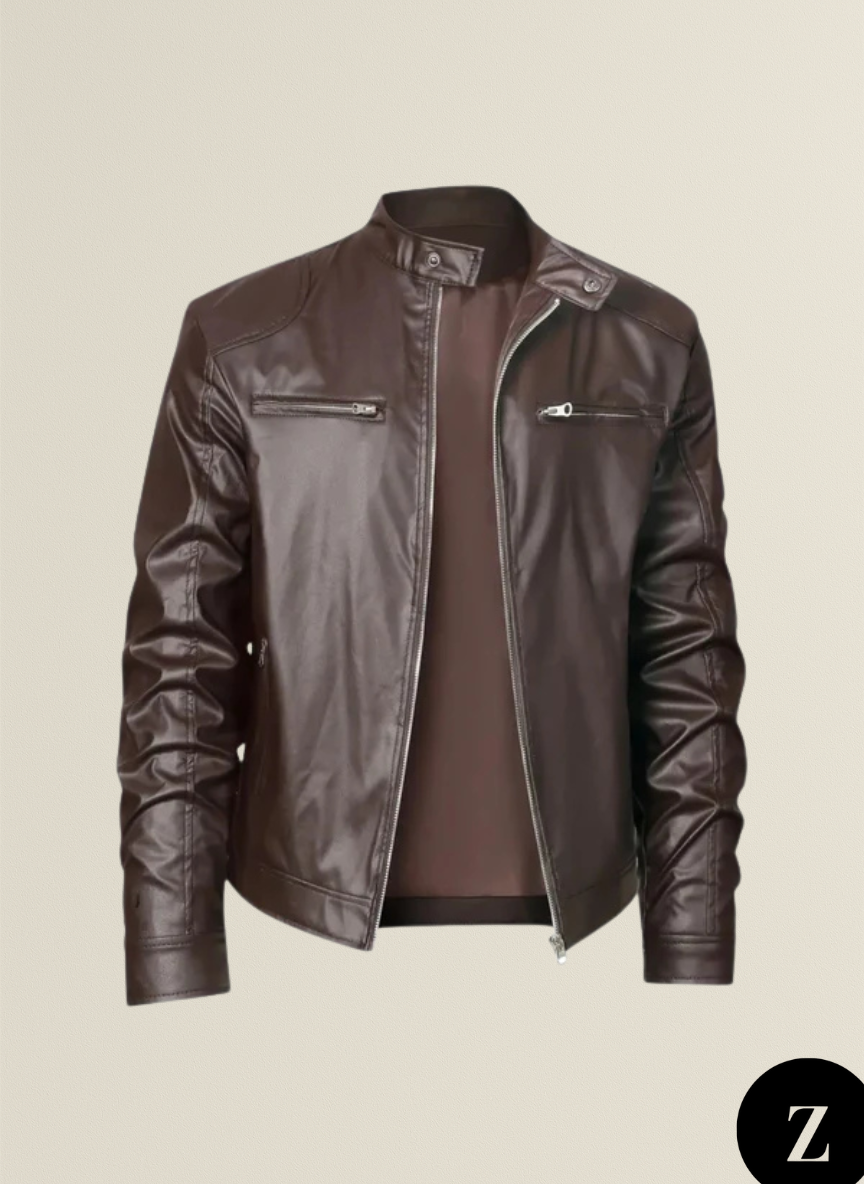 Men's Leather Winter Jacket - Model Finazzi