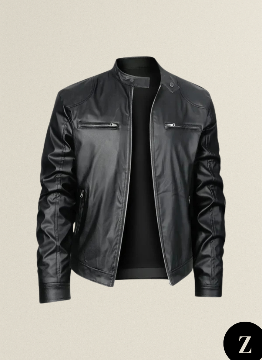 Men's Leather Winter Jacket - Model Finazzi