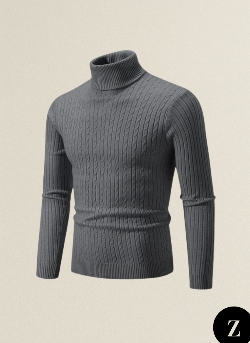 Men's Wool Turtleneck - Model Daniel
