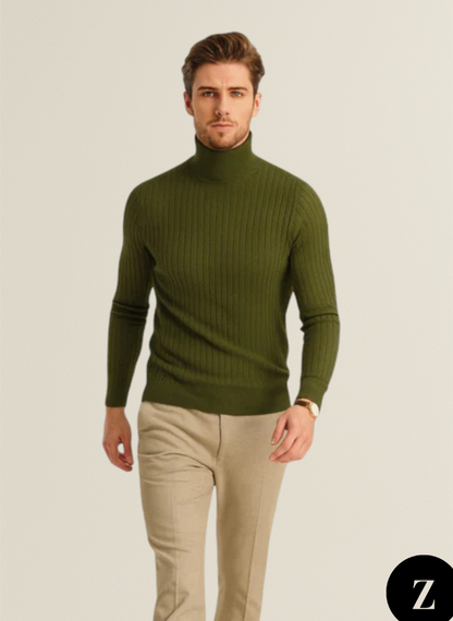 Men's Wool Turtleneck - Model Daniel