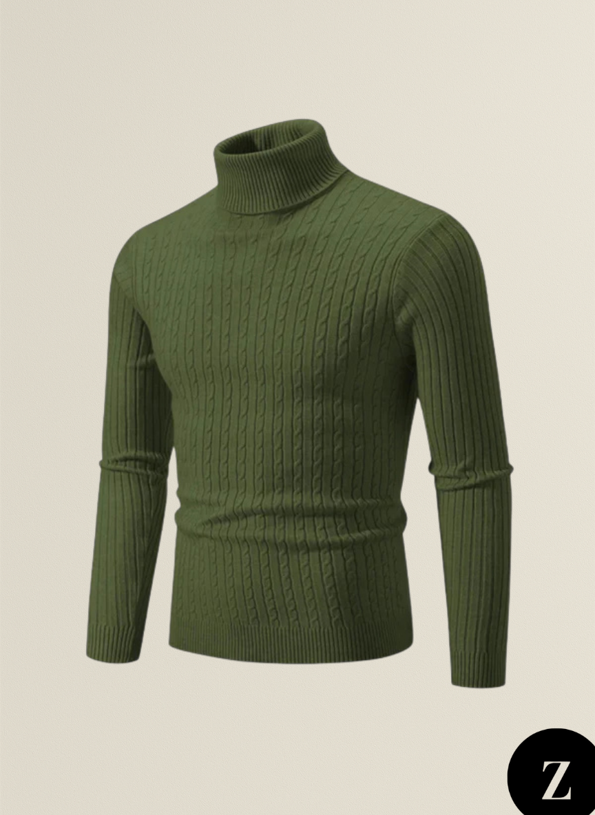 Men's Wool Turtleneck - Model Daniel