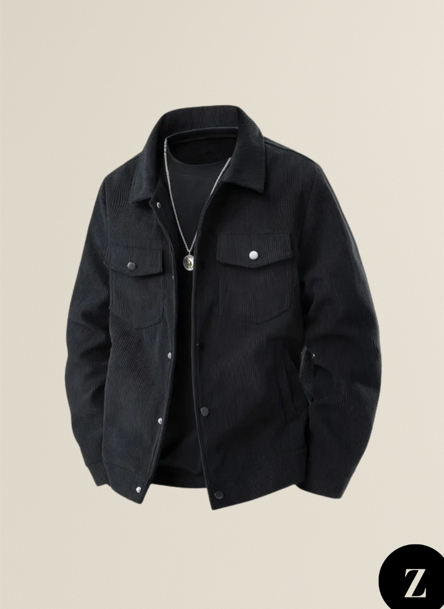 Plus Size Men's Corduroy Jacket - Model Vienna