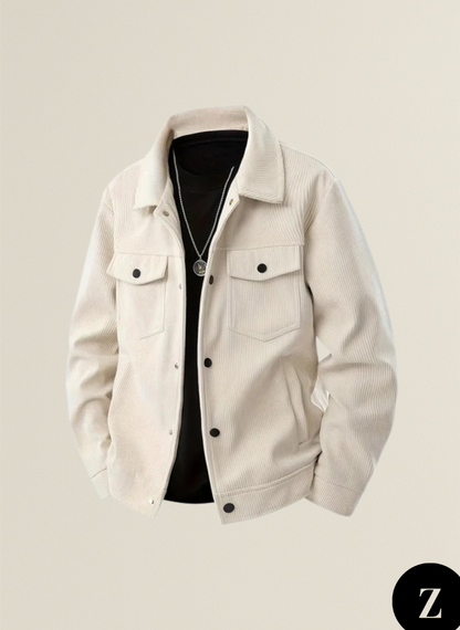 Plus Size Men's Corduroy Jacket - Model Vienna