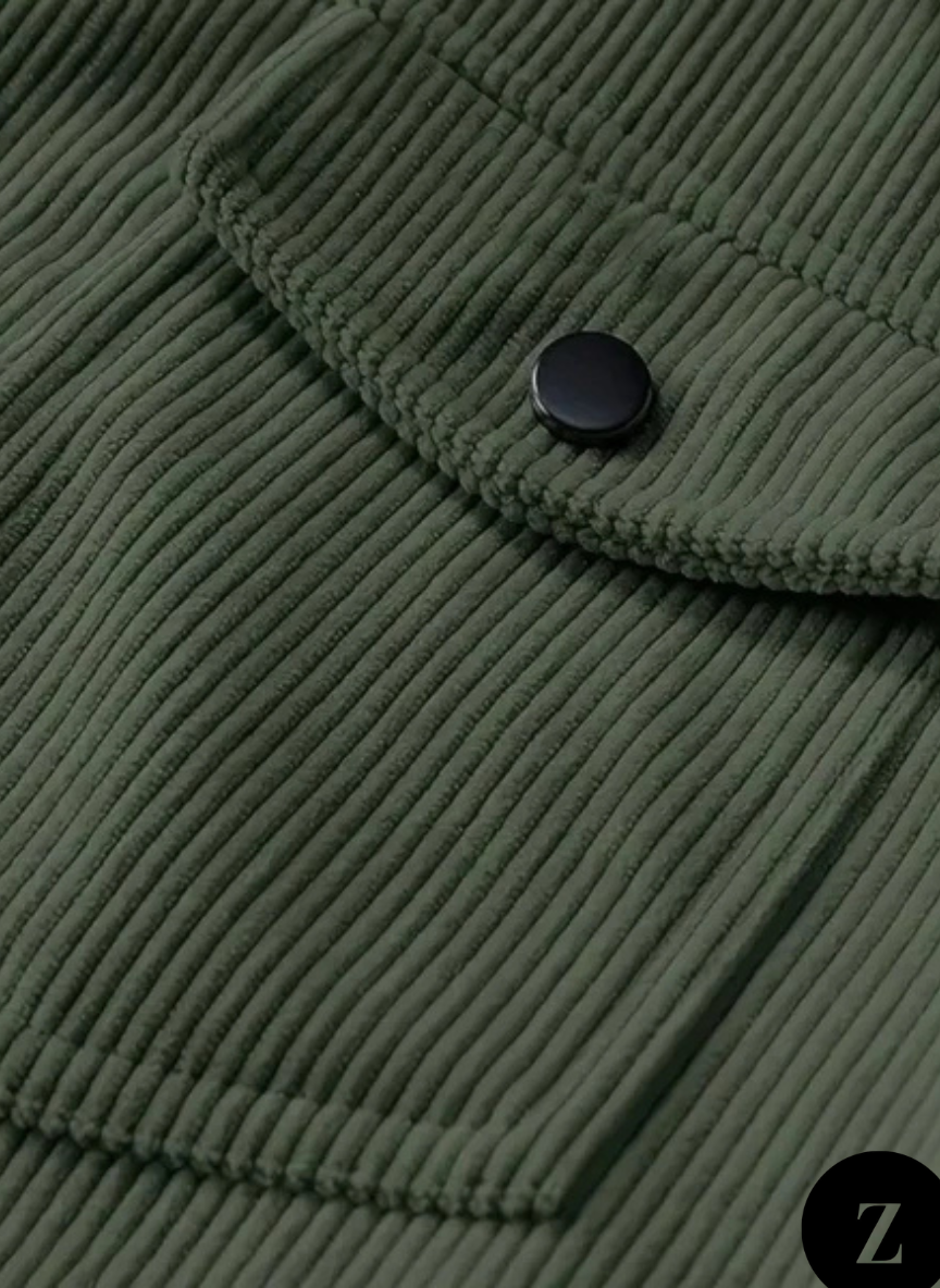 Plus Size Men's Corduroy Jacket - Model Vienna