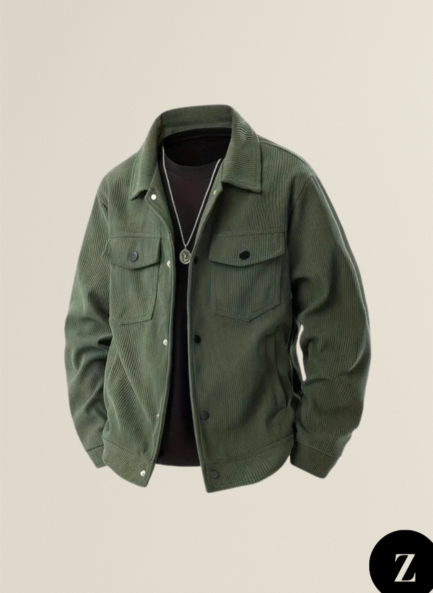 Plus Size Men's Corduroy Jacket - Model Vienna