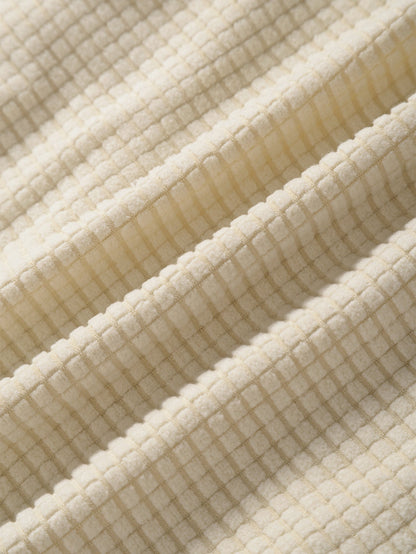 Waffle Lapel Solid Henley Shirts