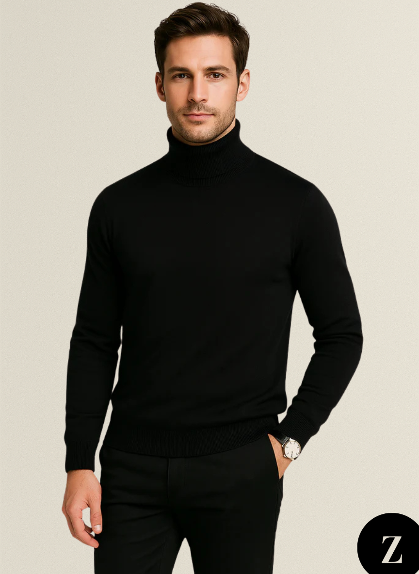 Turtleneck Sweater For Mens - Model Blake