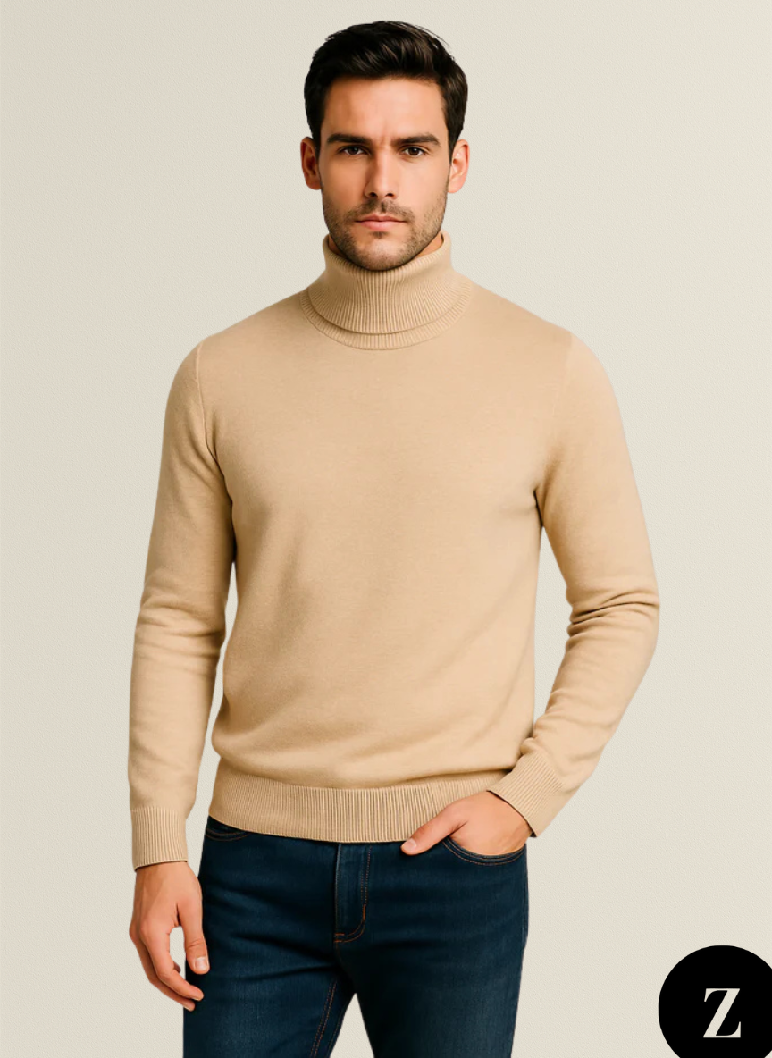 Turtleneck Sweater For Mens - Model Blake