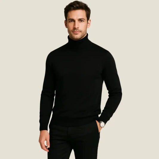 Turtleneck Sweater For Mens - Model Blake - Black / S - st - Blake